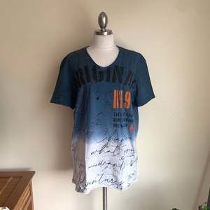 Mens Tie Dye Blue White Tshirt